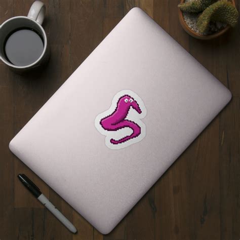 Pink Fuzzy Worm On A String Meme Pixel Art Worm On A String Sticker