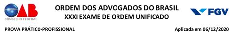 Carlos Rafael Ferreira GABARITO OFICIAL XXXI Exame De Ordem OAB FGV