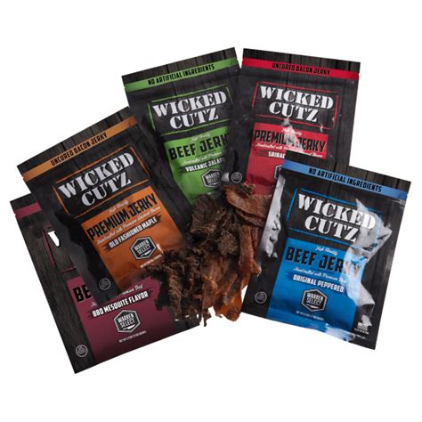 4 Pack Wicked Cutz Premium Jerky