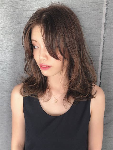 フェミニン バレイヤージュ ウルフカット ロブ×the Ect 心斎橋×中井恵介×500346【hair】