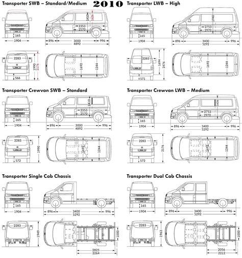 Vw Transporter T5 Dimensions