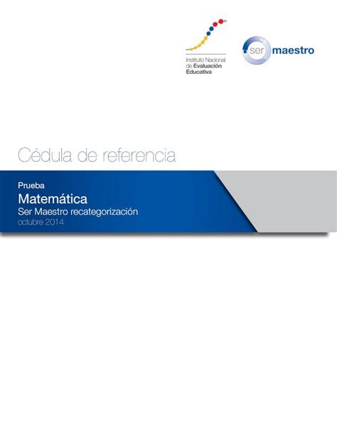 Pdf 16 Cedula Referencia Smr2014 Matematicapdf Dokumentips