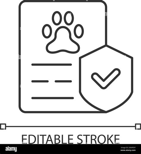 Pet Insurance Linear Icon Stock Vector Image And Art Alamy