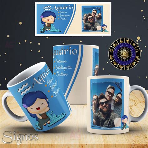 Caneca Personalizada Signo De Aqu Rio Foto No Elo Jb Personaliza