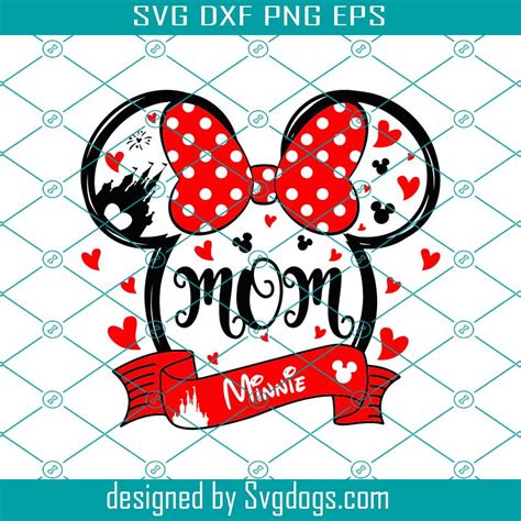 Mickey Mom Svg Minnie Heart Print For T Shirt Svg Disney Castle Svg