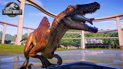 Indoraptor Vs Spinoraptor Dinosaur Fighting Jurassic World Evolution