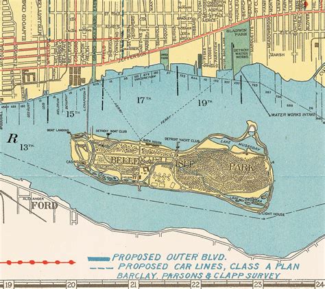 Vintage Map of Detroit Detroit Map 1919 Old Map of Detroit MI | Etsy