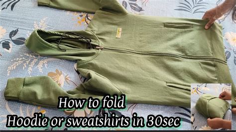 How to fold Hoodie or sweatshirts in 30sec #foldinghacks #minimalist #homeorganization # ...