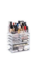 Amazon DreamGenius Makeup Organizer 4 Pieces Acrylic Makeup