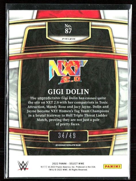 Gigi Dolin 2022 Panini Select WWE Pink Prizm 49 87 EBay