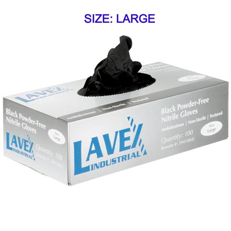 Lavex Industrial Nitrile Mil Thick Powder Free Textured Gloves