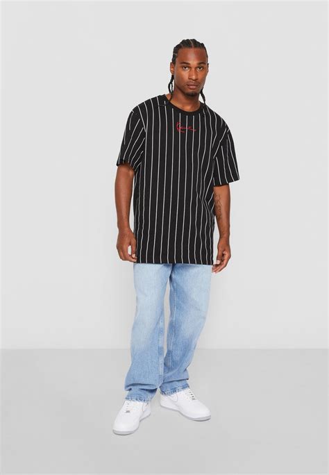 Karl Kani Small Signature Pinstripe Tricou Cu Imprimeu Blackwhite