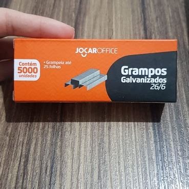 Grampo Galvanizados 26 6 5000 Unidades Jocar Office Shopee Brasil