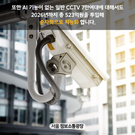 묻지마 범죄 막는다 2026년까지 서울 전역 지능형 Cctv 확충 카드뉴스 시민관심정보 시민소통 정보소통광장