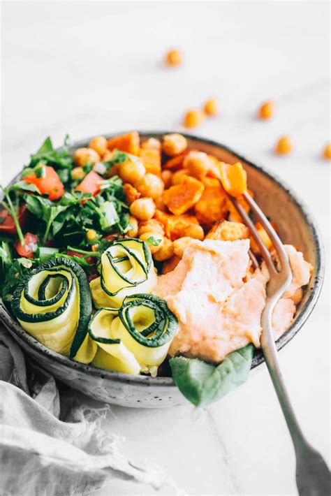 Vegan Sweet Potato Nourish Bowl With Chickpeas Nutriciously