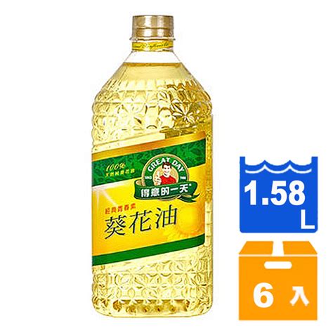 得意的一天 青春三元素 葵花油 158l 6入箱【康鄰超市】 橄欖油葡萄籽油 Yahoo奇摩購物中心