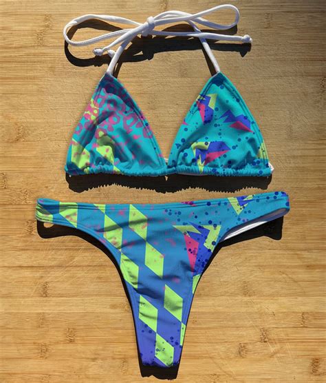 Swimwear Bikini 1 Or 2 Piece Set Bel Air Thong Cheeky Full Coverage Triangle String Tie Top