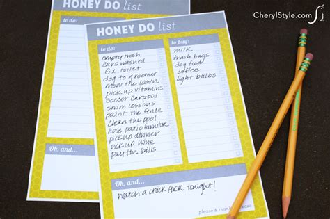 Printable Honey Do List | Mother's Day Gift Idea – Everyday Dishes