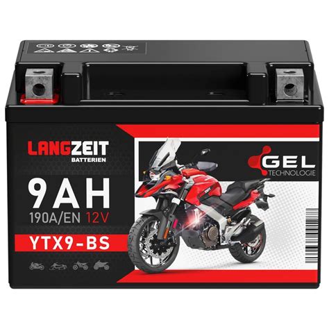 Langzeit Ytx Bs Motorrad Gel Batterie Ah V Etx Bs Gtx Bs