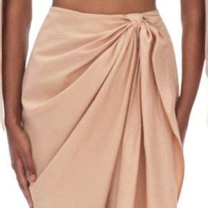 Andrea Iyamah Skirts Halima Nude Wrap Skirt Poshmark