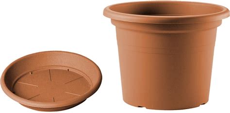 Floralo Blumentopf Cilindro Rund 60 Cm Durchmesser X 42 Cm Terracotta