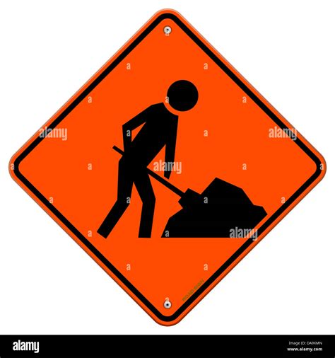 Men at Work Sign Stock Photo - Alamy