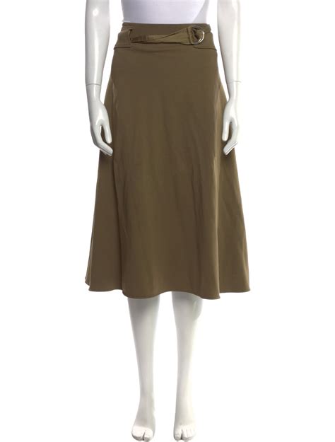 Celine Midi Length Skirt Green Skirts Clothing Cel The