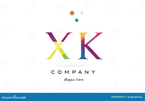 Xk X K Creative Rainbow Colors Alphabet Letter Logo Icon Stock Vector Illustration Of Alphabet