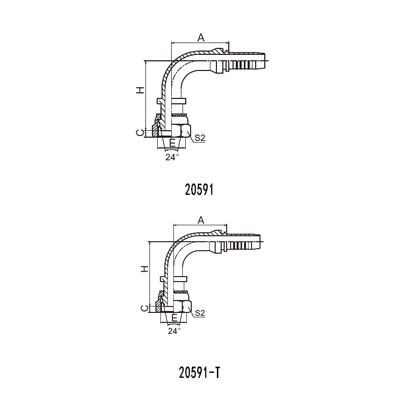 Swaged Metric Cone O Ring Seal H T Fittings Sinopulse Hydraulic