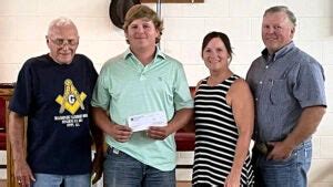 Opp Masonic Lodge Presents Scholarship To Graduating Senior The