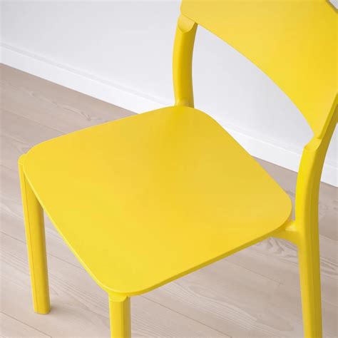 Стул - IKEA JANINGE,76х50х46 см. пластик желтый, ЯНИНГЕ ИКЕА за 10406 ...