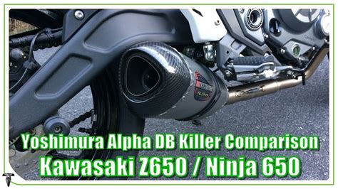 Kawasaki Z650 Ninja 650 Exhaust Db Killer Comparison Yoshimura