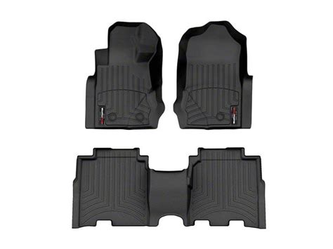 Weathertech Bronco DigitalFit Front And Rear Floor Liners Black 441702