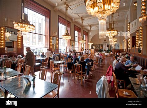 Art Nouveau Cafe In The Old City Of Prague Prague Czech Republic