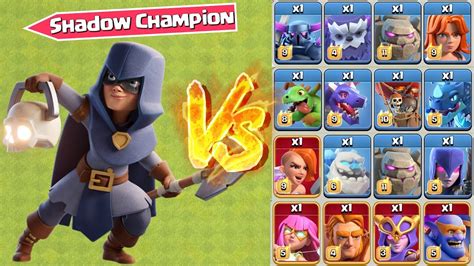 Shadow Champion Vs All Max Troops New Royal Champion Skin March 2022