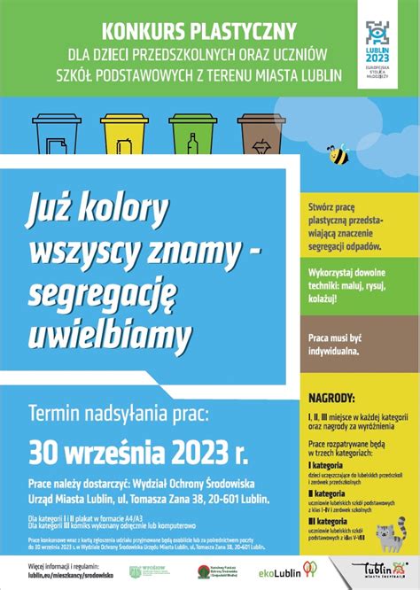 Już kolory wszyscy znamy segregację uwielbiamy konkurs plastyczny