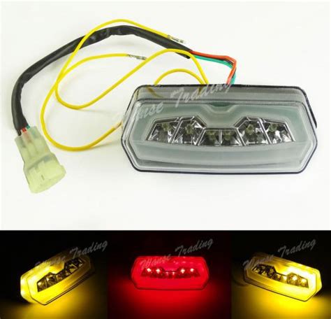 Sell Chrome Led Tail Brake Turn Signals Integrated Light Clear For