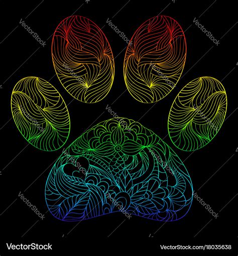 Abstract Animal Paw Print Royalty Free Vector Image