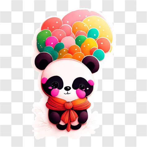 Download Adorable Panda Bear Sticker with Traditional Chinese ...