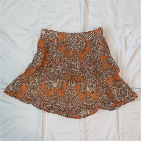 Glassons Women S Orange Skirt Depop