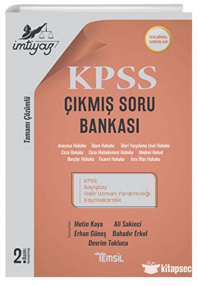 Mtiyaz Kpss Ve Kurum S Navlar Km Soru Bankas Temsil Kitap