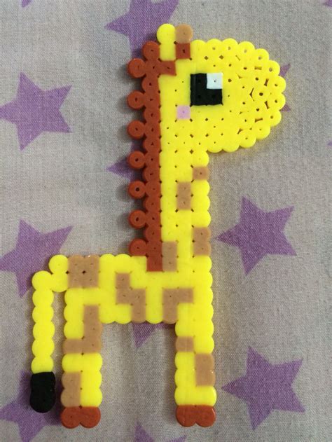 Cute Giraffe Perler Bead Craft