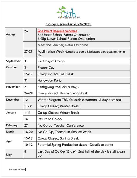 Ops School Calendar 2025 2025 Neely Wenonah