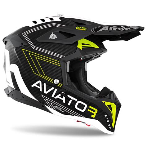 AIROH AVIATOR 3 PRIMAL Amarelo Mate Capacete Offroad Salgados Moto