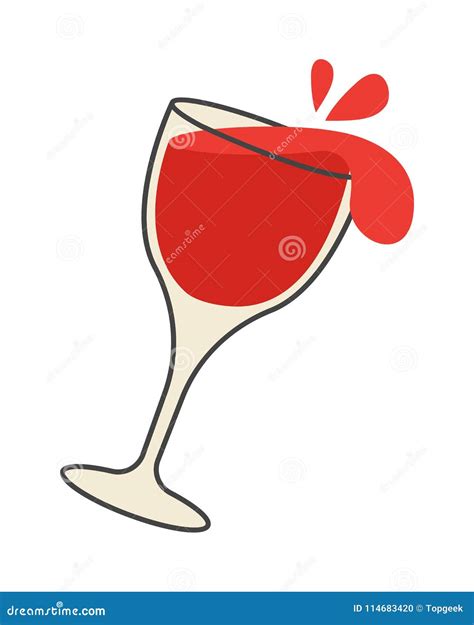 Spilled Wine Glass Design Background Vector Illustration 40023776