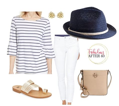 Summer outfit with navy fedora Navy Fedora