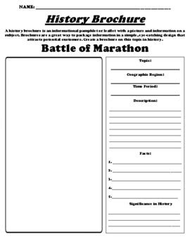 Battle Of Marathon Historic Brochure UDL Worksheet WebQuest TPT