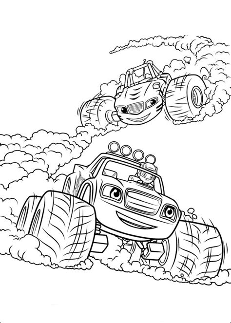 Gabby And Blaze Coloring Pages Monster Machines Sketch Coloring Page