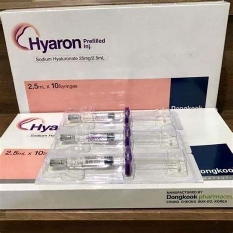 Hyaron Prefilled SODIUM HYALURONATE INJECTION 10 Ml Packaging Size 5