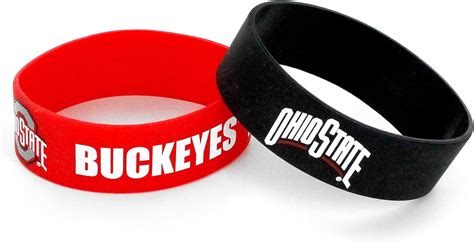 Ncaa Ohio State Buckeyes Wide Silicone Bracelets 2 Pack Sports And Outdoors